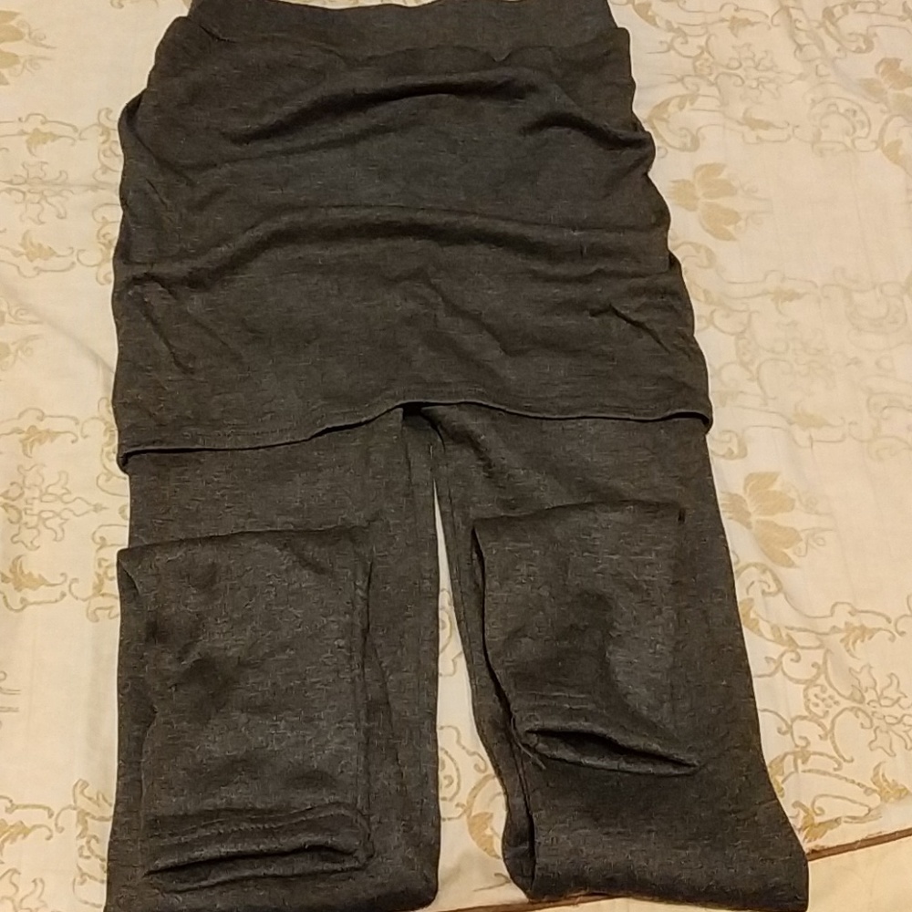Fleece skirt leggings